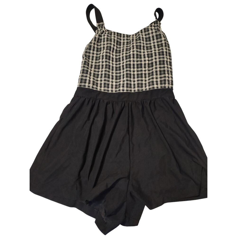 VTG 90s South Point Jantzen Romper Gingham Plaid S Preppy Summer Casual‎ Twee